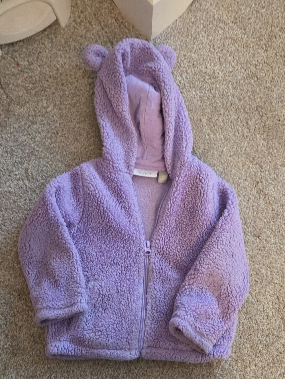 The Children's Place Lavender Teddy Sherpa Hoodie with Ears